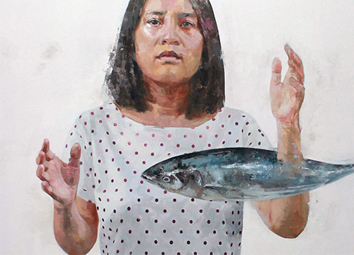 Woman with fish