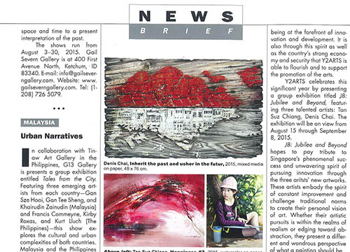 Tales From The City : Group Exhibition was listing in Asian Art News on August 2015