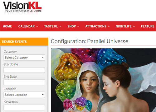 Configuration : Parallel Universe – Group exhibition was listing in The Vision on July 2017