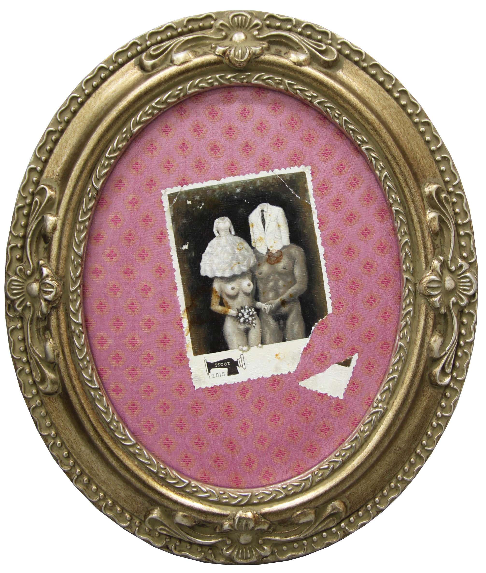 Old Photo Series- Young Couple with Wedding Clothes 