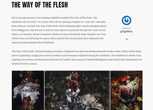 The Way of The Flesh, a Group Showcase from Philippines Artist was listing in GayaTravel.com on June 2018