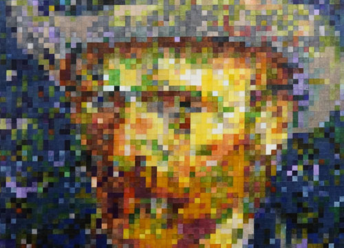 8-bit Van Gogh Self Portrait 