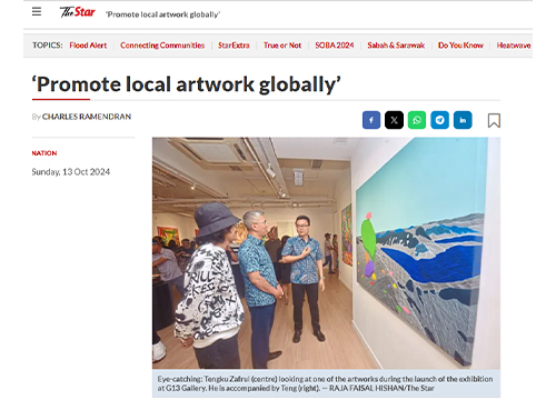 ‘New Malaysian Paintings’ book launch and group exhibition, was listing in The Star on October 2024