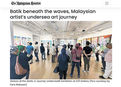 ‘Atolls: A Journey Underneath’ by Faris Ridzwan was listing in The Malaysian Reserve on October 2024