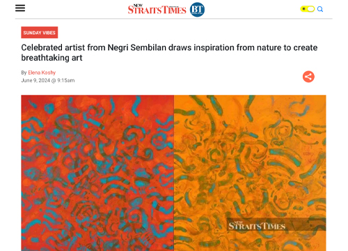 ‘Rhythm of Nature’ by Tajuddin Ismail was listing in New Straits Times on June 2024