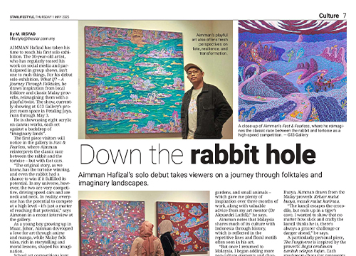 ‘What If? A Journey Through Folktales’ by Aimman Hafizal was listing in Starlifestyle by The Star on May 2025