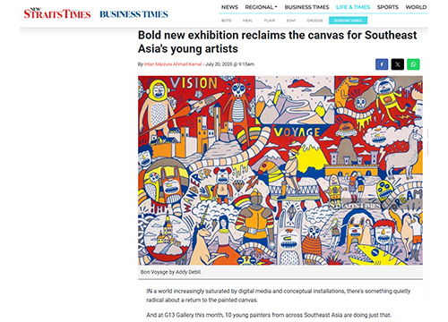 ’10×3: Ten Painters, Three Nations, One Contemporary Voice’, a group exhibition was listing in New Straits Times on July 2025