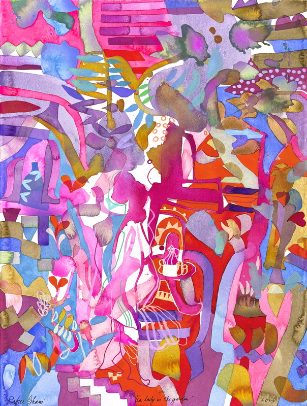 Tea Lady in the Garden