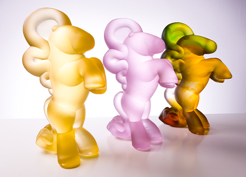 Cloud-Mane Horse (Yellow, Pink & Amber Green)