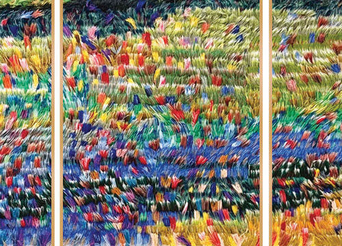 Light Flowing Through The River Fields I, II & III