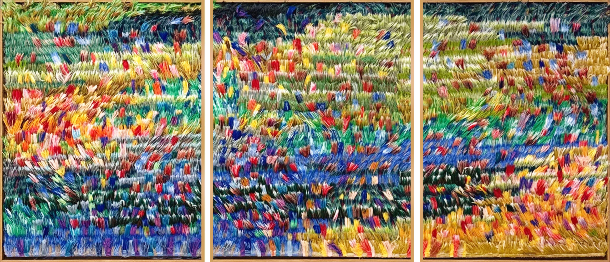 Light Flowing Through The River Fields I, II & III