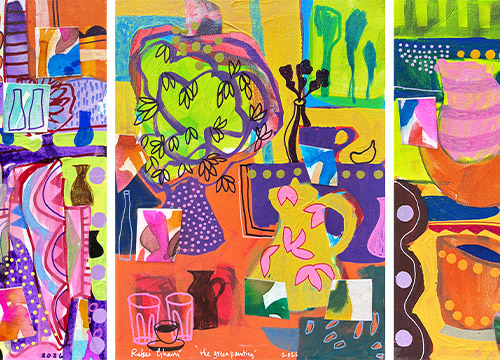 Purple Room, The Green Painting & The Orange Cup 