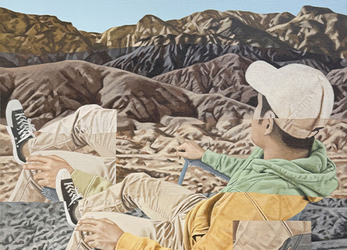 Living Together, Figure and Mountain
