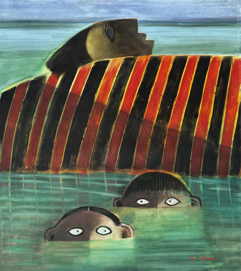 Three Bathers
